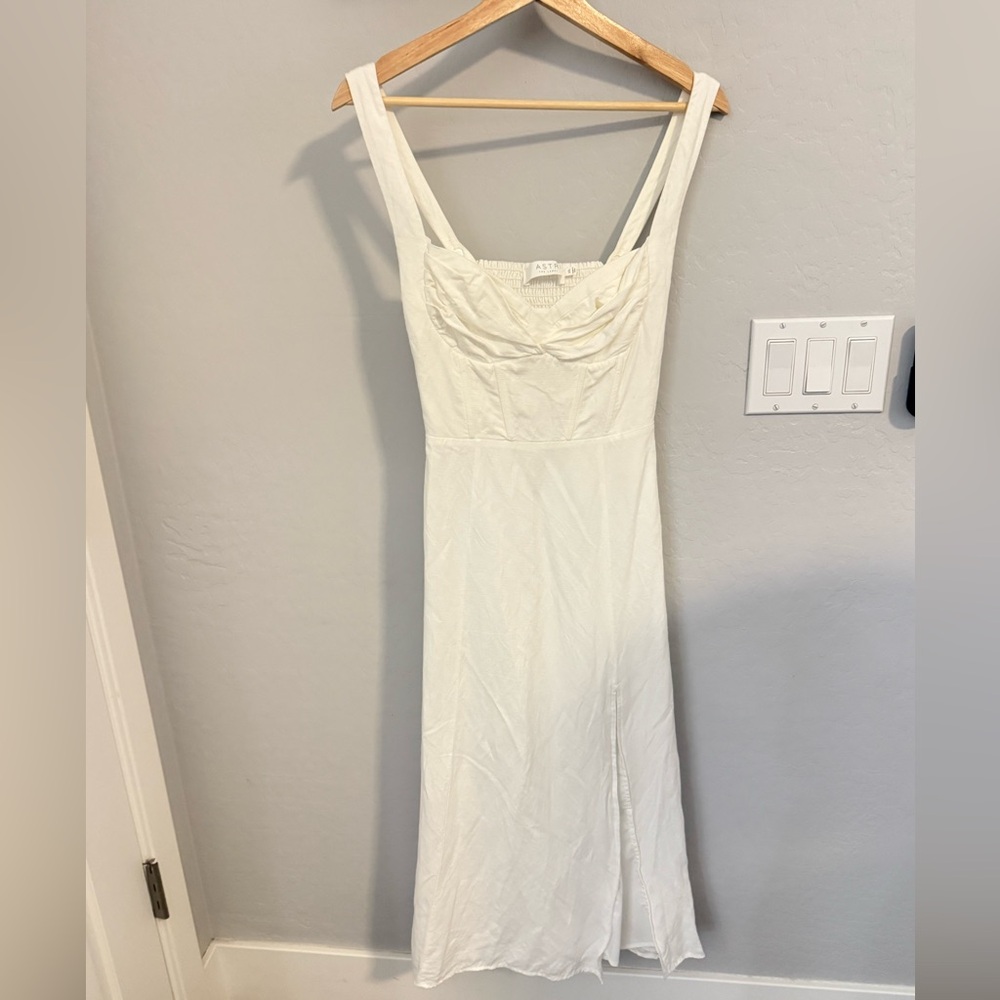 White Linen Summer Dress size XS